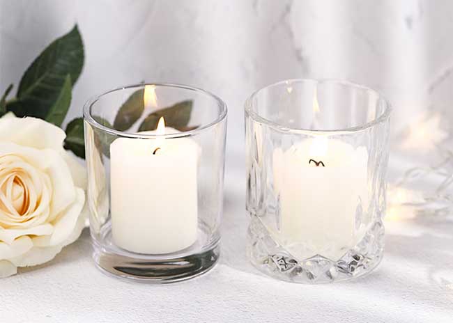 fancy glass candle jars